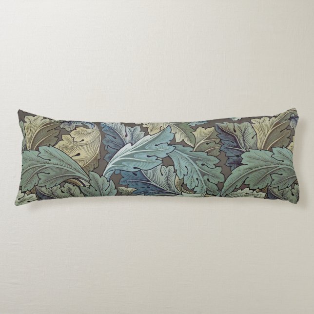 William Morris Acanthus Sage Flower Floral Botanic Body Cushion (Front)
