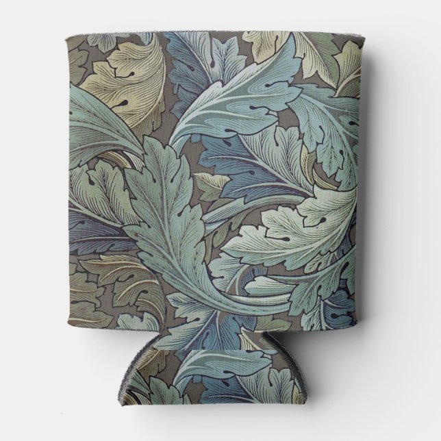 William Morris Acanthus Sage Flower Floral Botanic Can Cooler (Front)