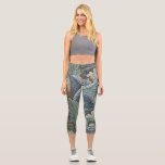 William Morris Acanthus Sage Flower Floral Botanic Capri Leggings<br><div class="desc">This elegant old world rich flower art design is based on the William Morris Acanthus pattern,  a classic blue green wallpaper design from 1875 created by William Morris for his line of English flower wallpaper.</div>