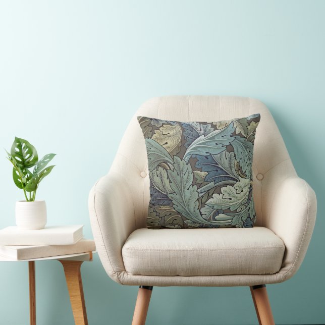 William Morris Acanthus Sage Flower Floral Botanic Cushion (Chair)