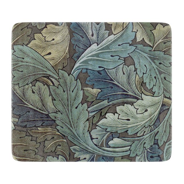 William Morris Acanthus Sage Flower Floral Botanic Cutting Board (Front)