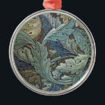 William Morris Acanthus Sage Flower Floral Botanic Metal Tree Decoration<br><div class="desc">This elegant old world rich flower art design is based on the William Morris Acanthus pattern,  a classic blue green wallpaper design from 1875 created by William Morris for his line of English flower wallpaper.</div>