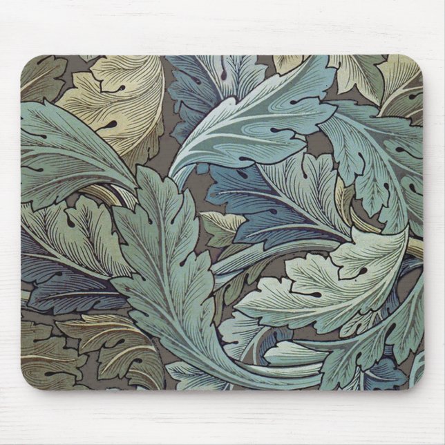 William Morris Acanthus Sage Flower Floral Botanic Mouse Mat (Front)