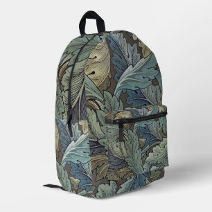 William Morris Acanthus Sage Flower Floral Botanic Printed Backpack