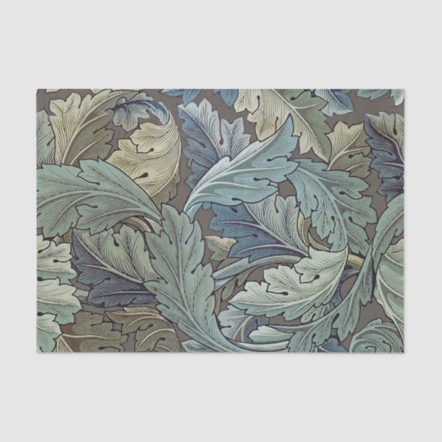 William Morris Acanthus Sage Flower Floral Botanic Tissue Paper (Front)