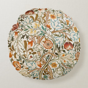 William Morris Acanthus Vintage Floral Art Round Cushion