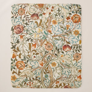 William Morris Acanthus Vintage Floral Art Sherpa Blanket