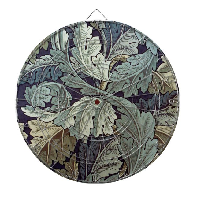 William Morris Acanthus Wallpaper Leaves Dartboard (Front)