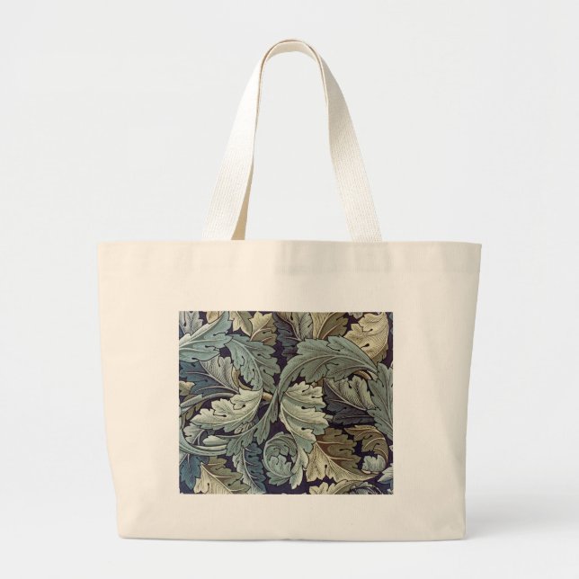 William Morris Acanthus Wallpaper Leaves Large Tote Bag (Front)