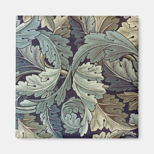 William Morris Acanthus Wallpaper Leaves Magnet (Front)