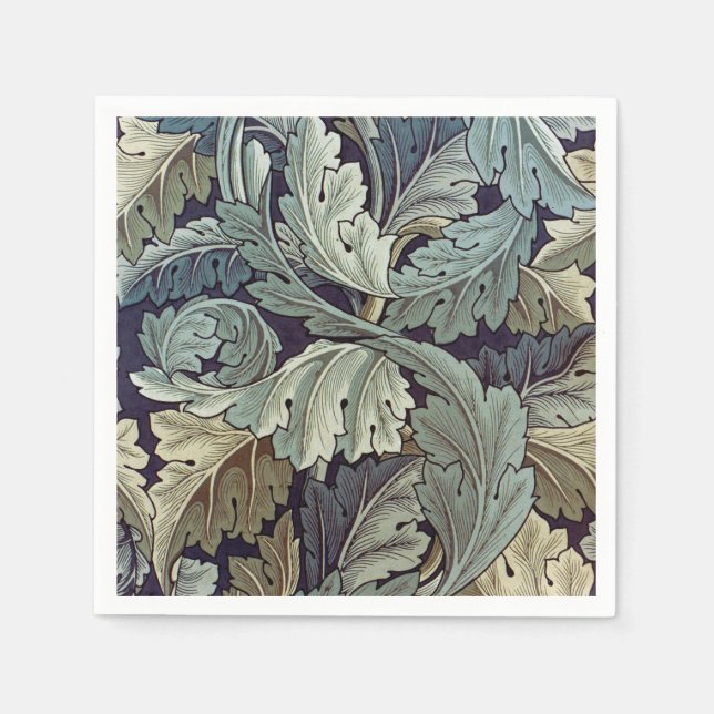 William Morris Acanthus Wallpaper Leaves Napkin (Front)