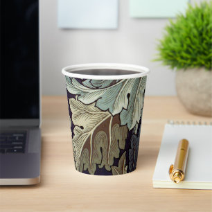 William Morris Acanthus Wallpaper Leaves Paper Cups