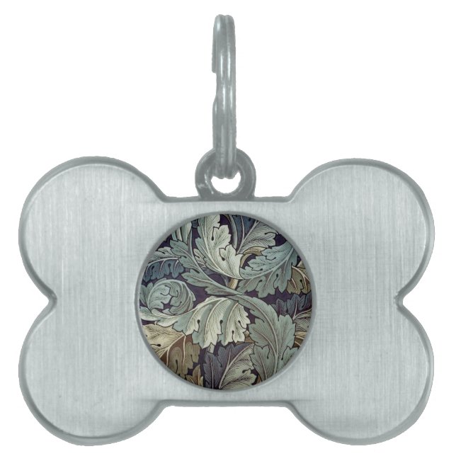 William Morris Acanthus Wallpaper Leaves Pet Tag (Front)
