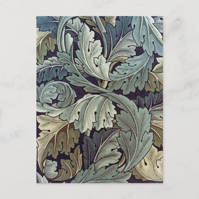 William Morris Acanthus Wallpaper Leaves Postcard (Front)