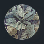 William Morris Acanthus Wallpaper Leaves Round Clock<br><div class="desc">William Morris Acanthus Antique wallpaper leaves - Acanthus Leaves by wallpaper designer William Morris is an antique wallpaper pattern from 1875. Morris wallpapers all have an elaborate and intricate design, and Acanthus is one of the favourite patterns of all time. William Morris wallpapers adorned many a wealthy Victorian home in...</div>