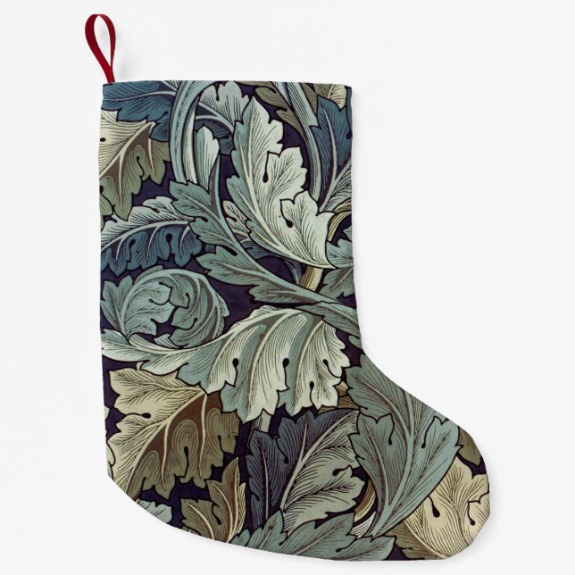 William Morris Acanthus Wallpaper Leaves Small Christmas Stocking (Front)