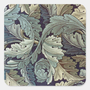 William Morris Acanthus Wallpaper Leaves Square Sticker