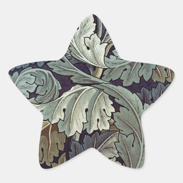 William Morris Acanthus Wallpaper Leaves Star Sticker (Front)