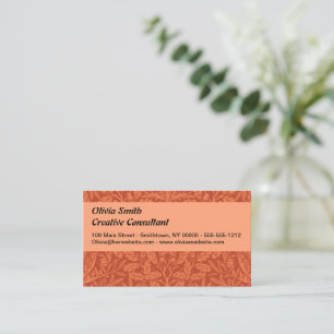 William Morris Acorn Wallpaper Nature Design Business Card
