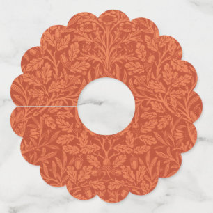 William Morris Acorn Wallpaper Nature Design Wine Glass Tag