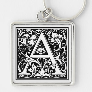 William Morris Alphabet “A” Key Ring