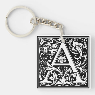 William Morris Alphabet “A” Key Ring