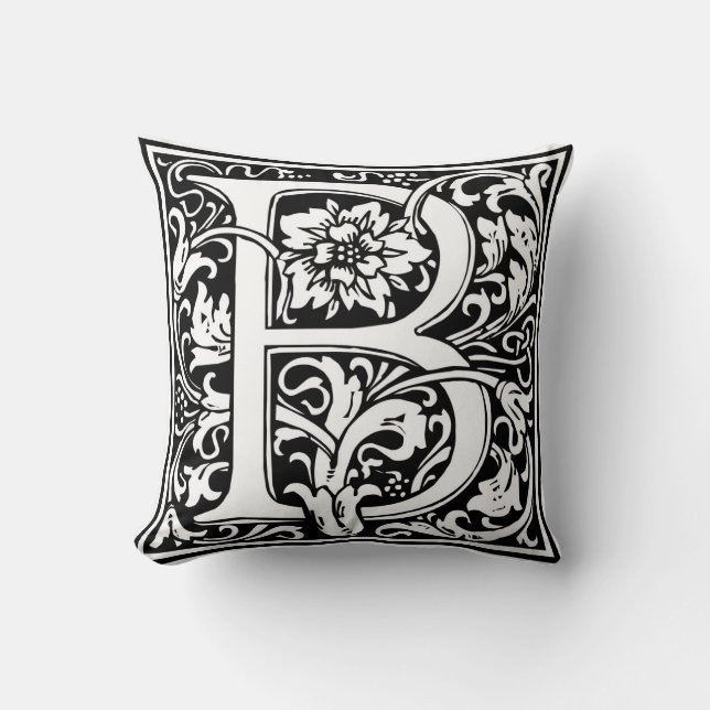 William Morris Alphabet “B” Cushion (Front)