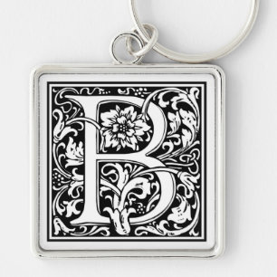 William Morris Alphabet “B” Key Ring