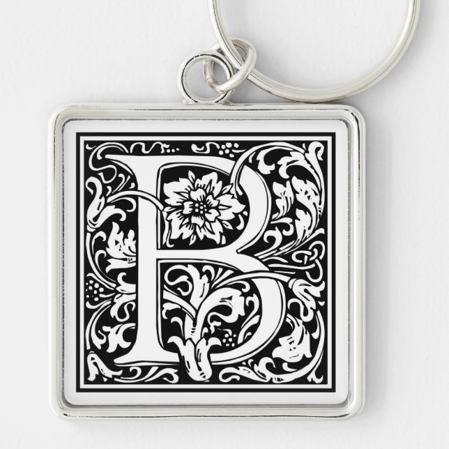 William Morris Alphabet “B” Key Ring (Front)