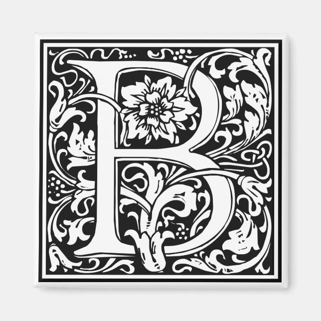 William Morris Alphabet “B” Magnet (Front)