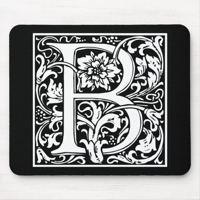William Morris Alphabet “B” Mouse Mat (Front)