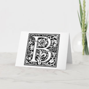William Morris Alphabet “B” Note Card