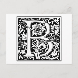 William Morris Alphabet “B” Postcard