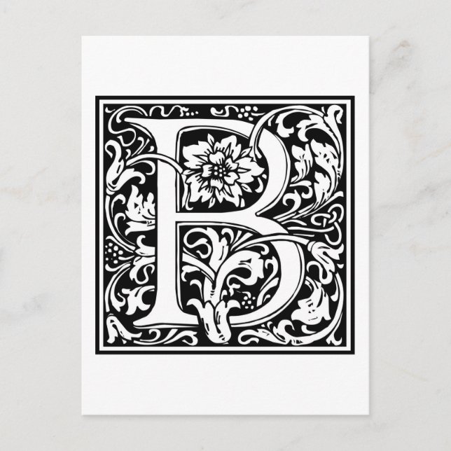 William Morris Alphabet “B” Postcard (Front)