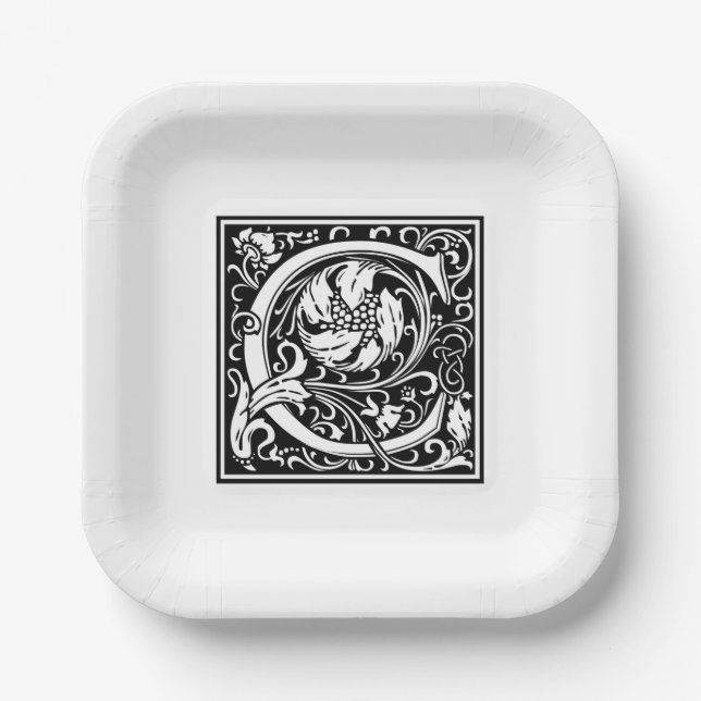 William Morris Alphabet “C” Paper Plates (Front)