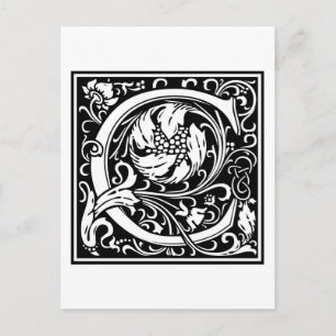 William Morris Alphabet “C” Postcard