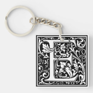 William Morris Alphabet “E” Key Ring