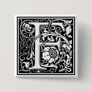 William Morris Alphabet “F” 15 Cm Square Badge