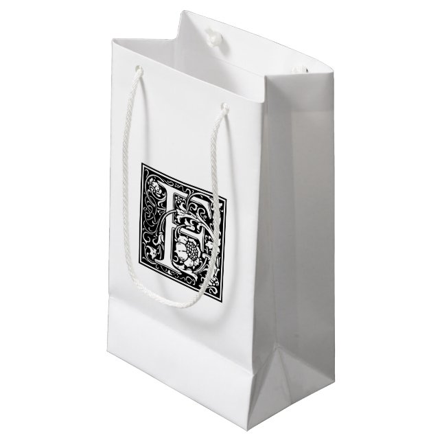 William Morris Alphabet “F” Small Gift Bag (Front Angled)