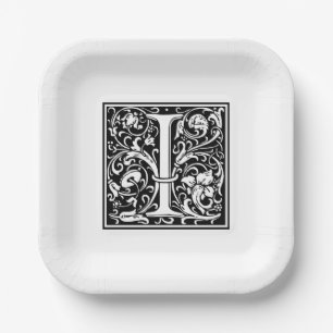 William Morris Alphabet “I” Paper Plates