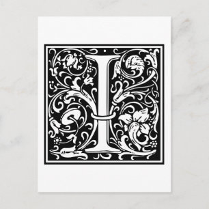 William Morris Alphabet “I” Postcard