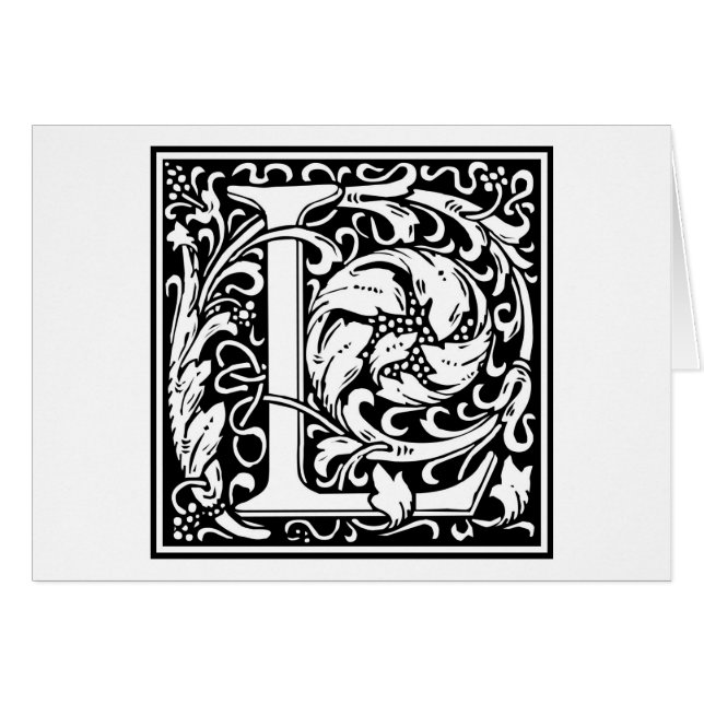 William Morris Alphabet “L” (Front Horizontal)