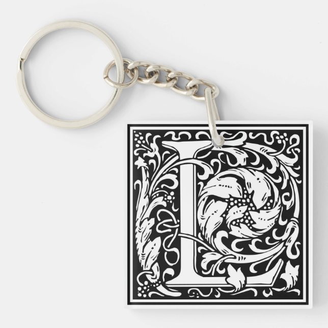 William Morris Alphabet “L” Key Ring (Front)