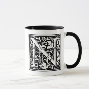 William Morris Alphabet “N” Mug