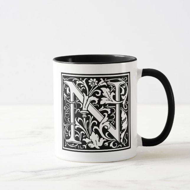 William Morris Alphabet “N” Mug (Right)