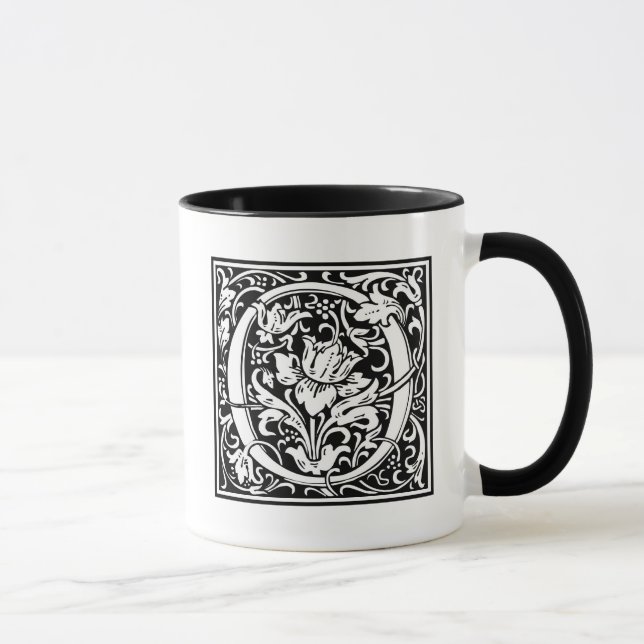 William Morris Alphabet “O” Mug (Right)