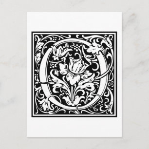 William Morris Alphabet “O” Postcard