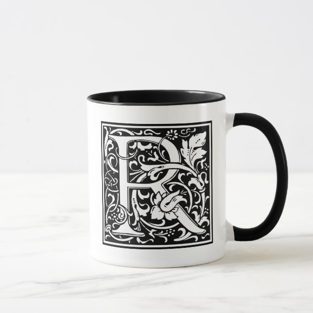 William Morris Alphabet “R” Mug (Right)