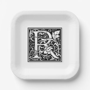 William Morris Alphabet “R” Paper Plates