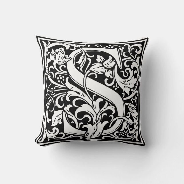 William Morris Alphabet “S” Cushion (Front)